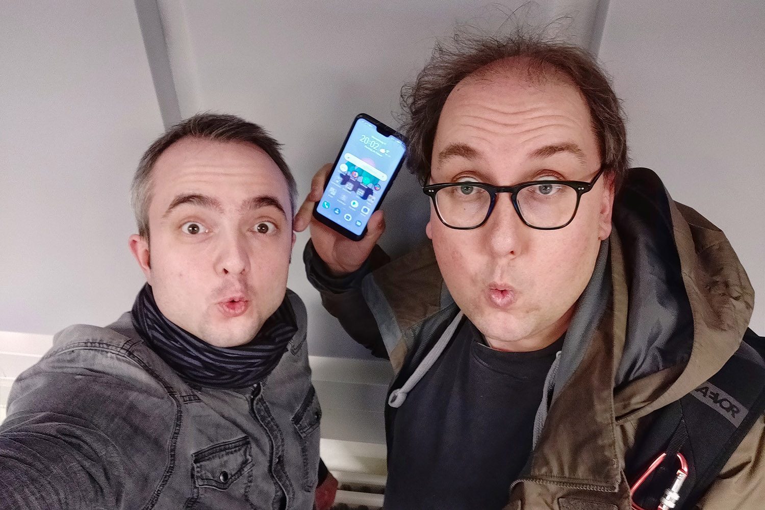 Markus Hörster und Christian Cordes nach Episode 24 von Logbuch Digitalien im Studio von Radio Okerwelle